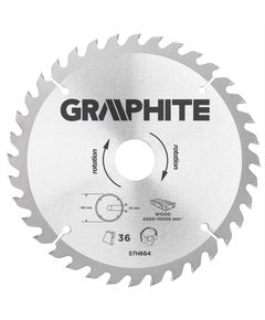 Відрізний диск GRAPHITE 185x30 мм, 36 зубів, модель 57H664, фото  | SNABZHENIE.com.ua