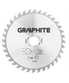 Диск пильный GRAPHITE 216x30 мм, карбид, 36 зубьев, фото  | SNABZHENIE.com.ua
