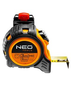 Рулетка NEO 3 м x 16 мм с фиксатором и защелкой, фото  | SNABZHENIE.com.ua