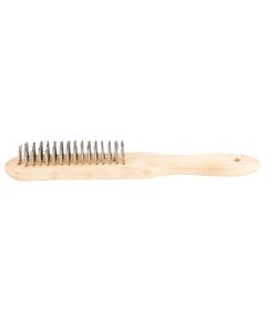 Щітка дротяна, 4 ряди, дерев'яна рукоятка Top Tools, фото  | SNABZHENIE.com.ua