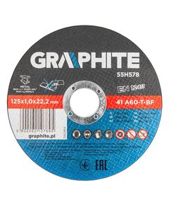 Диски відрізні по металу 125 х 1,0 х 22,2 мм, 41 A60-T-BF, 10 шт. GRAPHITE, фото  | SNABZHENIE.com.ua