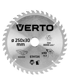 Отрезной диск VERTO 250x30 мм, 40 зубьев, модель 61H134, фото  | SNABZHENIE.com.ua
