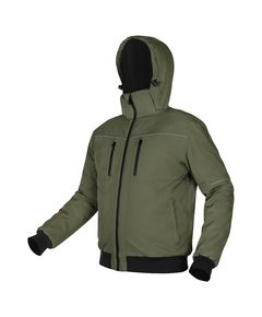 Утепленная куртка с капюшоном OUTDOOR, зеленая, размер S, фото  | SNABZHENIE.com.ua