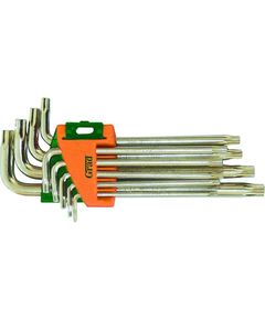 Ключі TORX 9шт T10-T50мм CrV з отворами GRAD, фото  | SNABZHENIE.com.ua