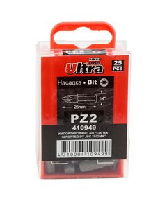 Набор бит PZ2 25мм 1/4, 25шт S2 ULTRA, фото  | SNABZHENIE.com.ua
