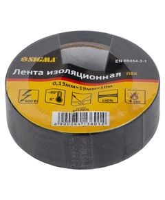Ізолента ПВХ чорна 19ммx10м 0.13мм SIGMA (8413601), фото  | SNABZHENIE.com.ua