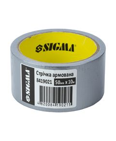 Армированная серая лента 50мм*10м SIGMA, фото  | SNABZHENIE.com.ua