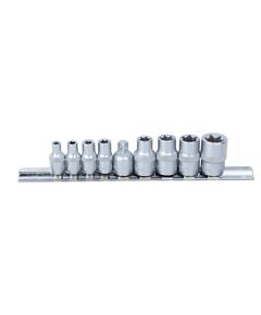 Набір насадок Torx 9шт з перехідником 1/4 та 3/8 CrV SIGMA 6086541, фото  | SNABZHENIE.com.ua