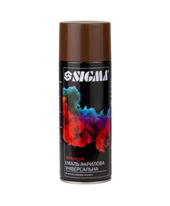 Емаль акрилова аерозольна 400мл RAL 8008 горіховий глянець SIGMA, фото  | SNABZHENIE.com.ua
