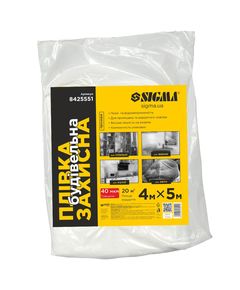Захисна будівельна плівка 4×5м 40мкм SIGMA (8425551), фото  | SNABZHENIE.com.ua