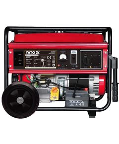 Бензиновий генератор струму YATO: P= 5 кВт, U= 230V AC і 12V DC, витрата- 2.65 л/г, бак- 25 л, AVR, фото  | SNABZHENIE.com.ua