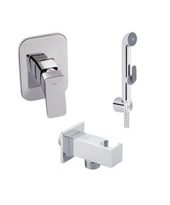 Комплект для душа Qtap: Смеситель QTNAM6025102NC + Гигиенический набор QTSETCRMA021, фото  | SNABZHENIE.com.ua