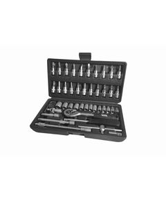 Набір інструментів MASTERTOOL ¼ 46 шт 4-14 мм кейс 78-6046, фото  | SNABZHENIE.com.ua