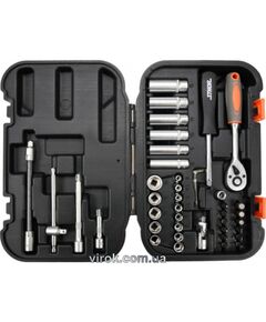 Набір головок торцевих, насадок STHOR : квадрат 1/4, М4-14 мм. з інструментами [42 Од.], фото  | SNABZHENIE.com.ua