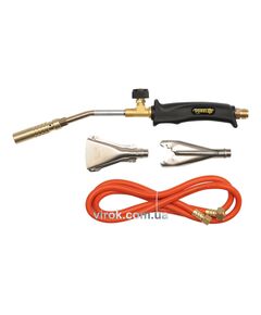 Газовый паяльник VOREL: L=360мм, до 2,0 кВт, набор из 3 наконечников и шланга L=2м, 0,5МПа., фото  | SNABZHENIE.com.ua