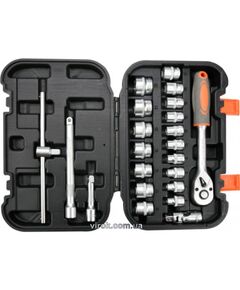 Набір торцевих головок STHOR : квадрат 3/8, з інструментами [22 од.] [10], фото  | SNABZHENIE.com.ua