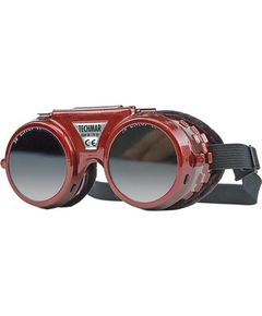 Очки VOREL для газосварщика с откидными линзами, красные, фото  | SNABZHENIE.com.ua