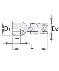Головка торцевая с шарниром UNIOR 19, фото  | SNABZHENIE.com.ua