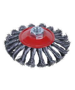 Щетка проволочная конусообразная Ø125мм М14×2мм (стальная витая) SIGMA, фото  | SNABZHENIE.com.ua