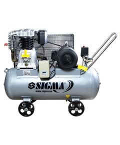 Компрессор ременной двухцилиндровый 380В 4кВт 678л/мин 10бар 100л SIGMA, фото  | SNABZHENIE.com.ua