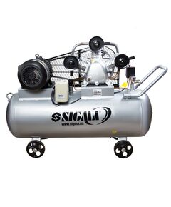 Компрессор ременной трехцилиндровый 380В 5.5кВт 865л/мин 10бар 200л SIGMA, фото  | SNABZHENIE.com.ua