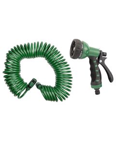 Набір поливальний: шланг спіральний 15м + пістолет-розпилювач 7-ми режимний GRAD (5019075), фото  | SNABZHENIE.com.ua