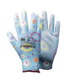 Перчатки трикотажные с частичным ПУ покрытием р7 (синие, манжет) SIGMA, фото  | SNABZHENIE.com.ua