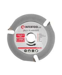 Диск пильний по дереву 125 мм з твердосплавними напайками INTERTOOL, фото  | SNABZHENIE.com.ua