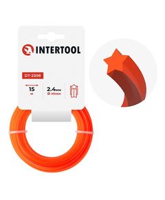 Леска для триммера INTERTOOL DT-2308, 2.4 мм, 15 м, зірка, фото  | SNABZHENIE.com.ua