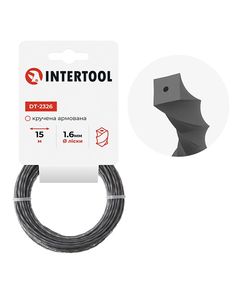 Леска для триммера 1.6 мм, 15 м, квадратная, армированная INTERTOOL DT-2326, фото  | SNABZHENIE.com.ua
