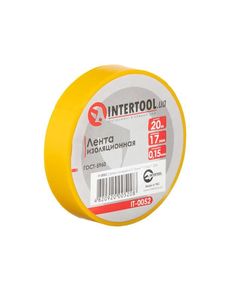 Изоляционная лента желтая INTERTOOL IT-0052, фото  | SNABZHENIE.com.ua