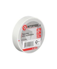Ізоляційна лента 0.15мм 17мм 20м біла INTERTOOL IT-0053, фото  | SNABZHENIE.com.ua