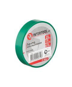 Ізоляційна лента зелена 0.15мм 17мм 25м INTERTOOL IT-0061, фото  | SNABZHENIE.com.ua