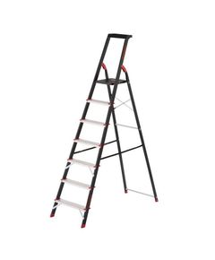 Стремянка INTERTOOL LT-0057, 7 ступеней, стальной профиль, 1500 мм, 150 кг, фото  | SNABZHENIE.com.ua
