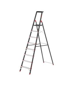 Стремянка INTERTOOL LT-0058, 8 ступеней, высота 172 см, 150 кг, фото  | SNABZHENIE.com.ua