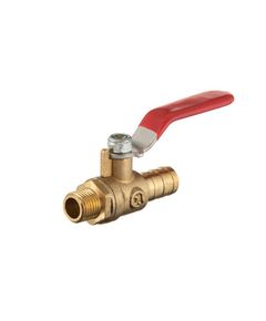 Кран шаровый латунный 1/4 с наружной резьбой для шланга 12мм STORM INTERTOOL, фото  | SNABZHENIE.com.ua