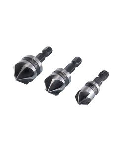 Набор зенкеров INTERTOOL SD-5005, 3 шт, диаметры 12-19 мм, фото  | SNABZHENIE.com.ua