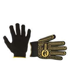 Перчатка трикотажная черная с желтой ПВХ точкой 90 г, фото  | SNABZHENIE.com.ua