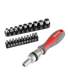 Отвертка реверсивная с карданом и 21 насадкой INTERTOOL VT-3360, фото  | SNABZHENIE.com.ua