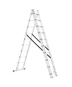 Лестница алюминиевая 3-секционная 3x10, 6,48 м INTERTOOL LT-0310, фото  | SNABZHENIE.com.ua