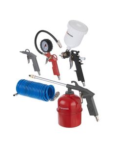 Пневматический покрасочный набор 5 в 1 INTERTOOL PT-1502, фото  | SNABZHENIE.com.ua