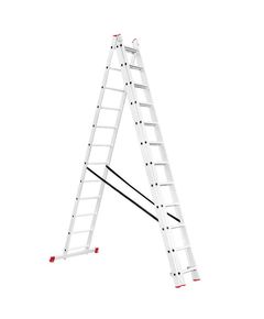 Лестница алюминиевая INTERTOOL LT-0312, 3-секционная, 12 ступеней, 7,6 м, фото  | SNABZHENIE.com.ua