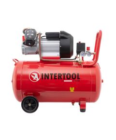 Компресор 100 л, 3 кВт, 220 В, 10 атм, 420 л/мин, 2 циліндри INTERTOOL PT-0008, фото  | SNABZHENIE.com.ua