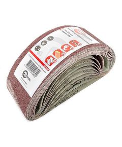 Шлифовальная лента 75x533 мм, зерно 60, 10 шт. INTERTOOL BT-0406, фото  | SNABZHENIE.com.ua