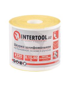 Шлифовальная шкурка К220, бумажная, 115 мм x 50 м, INTERTOOL BT-0824, фото  | SNABZHENIE.com.ua
