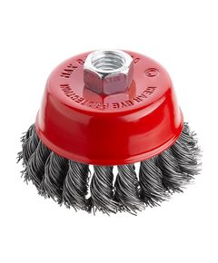 Щетка чашечная 75 мм для УШМ М14, витая проволока INTERTOOL BT-2075, фото  | SNABZHENIE.com.ua
