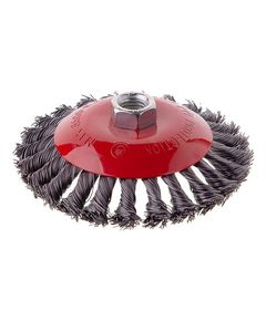 Щетка конусная 125 мм для УШМ М14 витая проволока INTERTOOL BT-4125, фото  | SNABZHENIE.com.ua