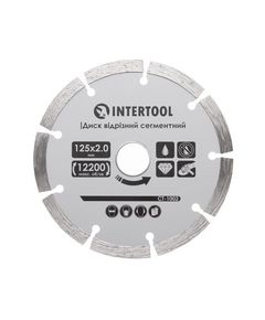 Диск алмазний сегментний 125 мм, 16-18% INTERTOOL CT-1002, фото  | SNABZHENIE.com.ua