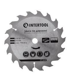 Пильный диск по дереву 185x20x1.5 мм, 18 зубьев INTERTOOL CT-3040, фото  | SNABZHENIE.com.ua