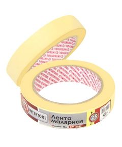 Малярна лента жовта 25мм, 40м INTERTOOL DM-2540, фото  | SNABZHENIE.com.ua